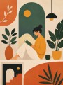 Modernes Wandbild oder Poster mit mediterraner Illustration