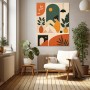 Modernes Wandbild oder Poster mit mediterraner Illustration