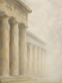 Antike Säulen im Nebel, Wandbild oder Fine Art Print