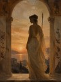 Antikes Abendlicht mit Frau, Wandbild oder Fine Art Print