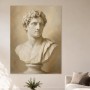 Klassische Büste in sanften Naturtönen, Kunstwerk oder Kunstdruck