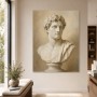 Klassische Büste in sanften Naturtönen, Kunstwerk oder Kunstdruck