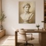 Klassische Büste in sanften Naturtönen, Kunstwerk oder Kunstdruck