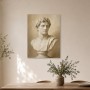 Klassische Büste in sanften Naturtönen, Kunstwerk oder Kunstdruck