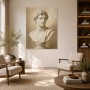 Klassische Büste in sanften Naturtönen, Kunstwerk oder Kunstdruck