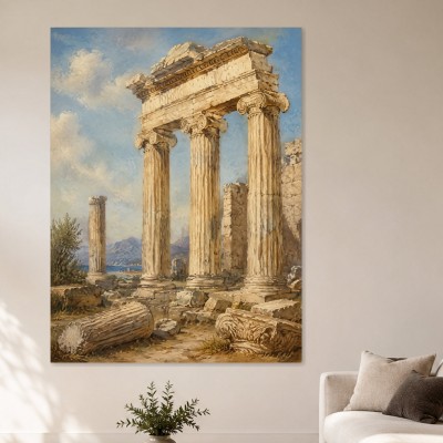 Antike Säulenlandschaft als Wandbild oder Kunstdruck