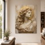 Antike Frauenbüste mit Goldakzent, Kunstwerk oder Acrylbild
