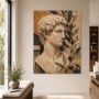 Klassische Büste mit Olivenzweig, Kunstwerk oder Modernes Wandbild