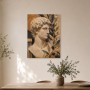 Klassische Büste mit Olivenzweig, Kunstwerk oder Modernes Wandbild