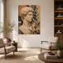 Klassische Büste mit Olivenzweig, Kunstwerk oder Modernes Wandbild