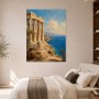 Antike Küste mit Säulen als Leinwand oder Kunstdruck
