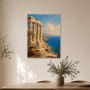 Antike Küste mit Säulen als Leinwand oder Kunstdruck