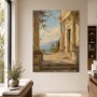 Mediterrane Terrasse am Meer als Wandbild oder Kunstdruck