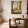 Mediterrane Terrasse am Meer als Wandbild oder Kunstdruck