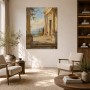 Mediterrane Terrasse am Meer als Wandbild oder Kunstdruck