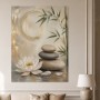 Lotus, Steinbalance und Goldkreis als Leinwand oder Poster