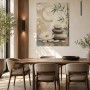 Lotus, Steinbalance und Goldkreis als Leinwand oder Poster