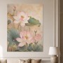 Lotusblüten in Gold und Rosa als Wandbild oder Fine Art Print
