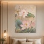Lotusblüten in Gold und Rosa als Wandbild oder Fine Art Print