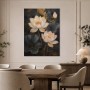 Elegante Lotusblüten als Leinwand und Kunstdruck