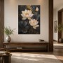 Elegante Lotusblüten als Leinwand und Kunstdruck