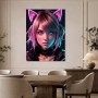 Neon Porträt zwischen Acrylbild und Poster