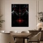 Futuristisches Wandbild oder Acrylglasbild mit rotem Zielerfassungsporträt