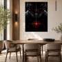 Futuristisches Wandbild oder Acrylglasbild mit rotem Zielerfassungsporträt