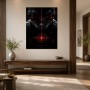 Futuristisches Wandbild oder Acrylglasbild mit rotem Zielerfassungsporträt