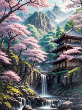 Japanische Landschaft als Wandbild oder Fine Art Print