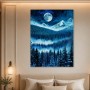 Mondnacht über dem Winterwald, Wandbild oder Fine Art Print