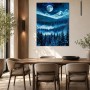 Mondnacht über dem Winterwald, Wandbild oder Fine Art Print