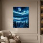 Mondnacht über dem Winterwald, Wandbild oder Fine Art Print