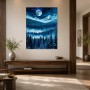 Mondnacht über dem Winterwald, Wandbild oder Fine Art Print