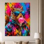Bunte Street Art mit Eichhörnchen, Leinwand oder Poster