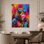 Bunte Street Art mit Eichhörnchen, Leinwand oder Poster