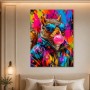 Bunte Street Art mit Eichhörnchen, Leinwand oder Poster