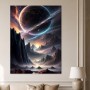 Kosmische Gebirgslandschaft als Fine Art Print oder Leinwand
