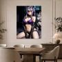 Anime-Fantasy mit Wolf, Leinwand oder Poster für moderne Räume