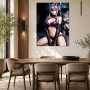 Anime-Fantasy mit Wolf, Leinwand oder Poster für moderne Räume