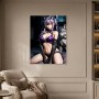 Anime-Fantasy mit Wolf, Leinwand oder Poster für moderne Räume