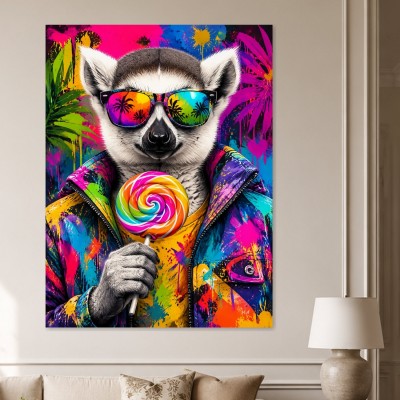 Exotisches Waschbärporträt als Poster oder Acrylbild