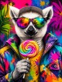 Exotisches Waschbärporträt als Poster oder Acrylbild