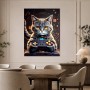 Gaming-Katze mit Controller als Canvas Print oder Poster