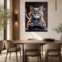 Gaming-Katze mit Controller als Canvas Print oder Poster