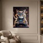 Gaming-Katze mit Controller als Canvas Print oder Poster