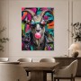 Bunte Ziege mit Sonnenbrille, Poster oder Leinwand im Pop-Art-Stil