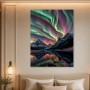 Nordlicht über Bergen, Leinwand oder Acryl für eindrucksvolle Wandgestaltung