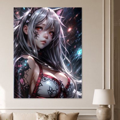 Dunkles Fantasy Porträt als Leinwand oder Acrylbild