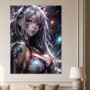 Dunkles Fantasy Porträt als Leinwand oder Acrylbild